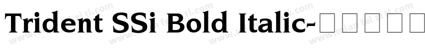 Trident SSi Bold Italic字体转换